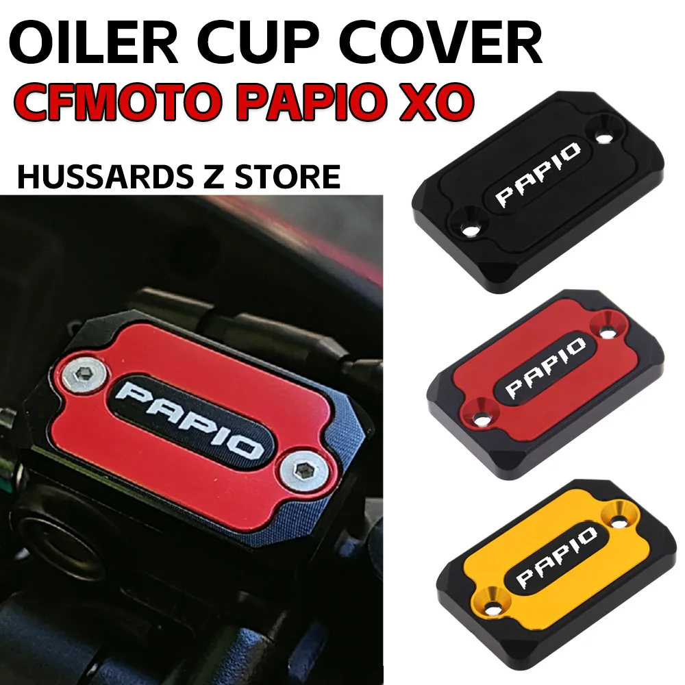 Motorcycle CNC Aluminum Front Brake Reservoir Fluid Tank Oil Cup Cover For CFMOTO Papio XO 125 XO-1 Accessories