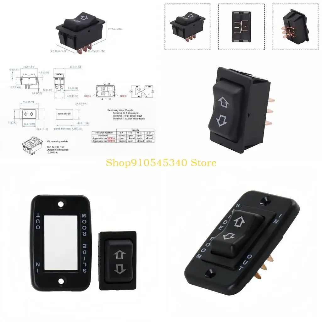 

U2JA Motorhome Rocker Switches With Slide Mechanism Easy Installation Weather Resistant Surfaces for Multiple Vehicle