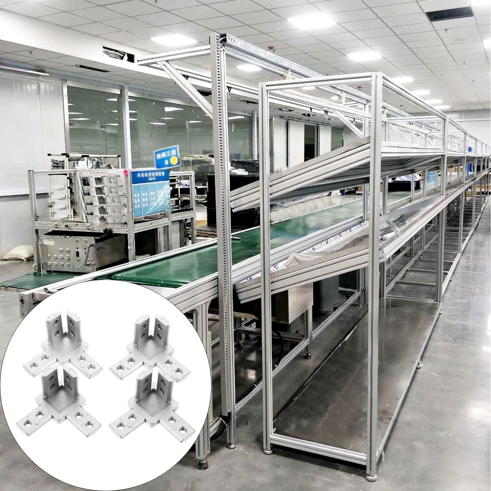 4 комплекта алюминиевых уголков для профилей