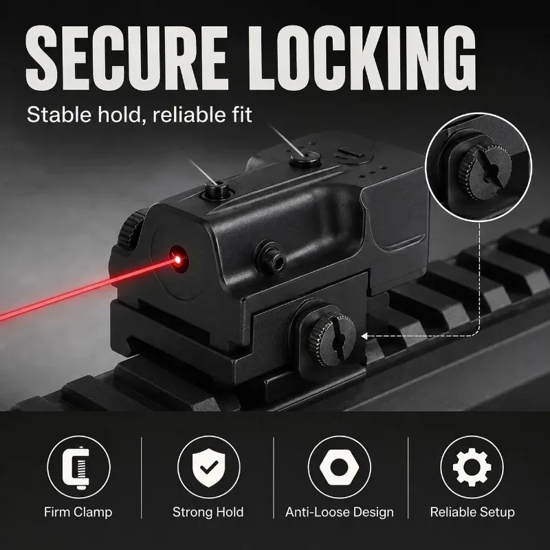 Universal 20mm Rail Red‑dot Decor Part, Four‑Direction Adjustable Positioning Module for Hobby Collection