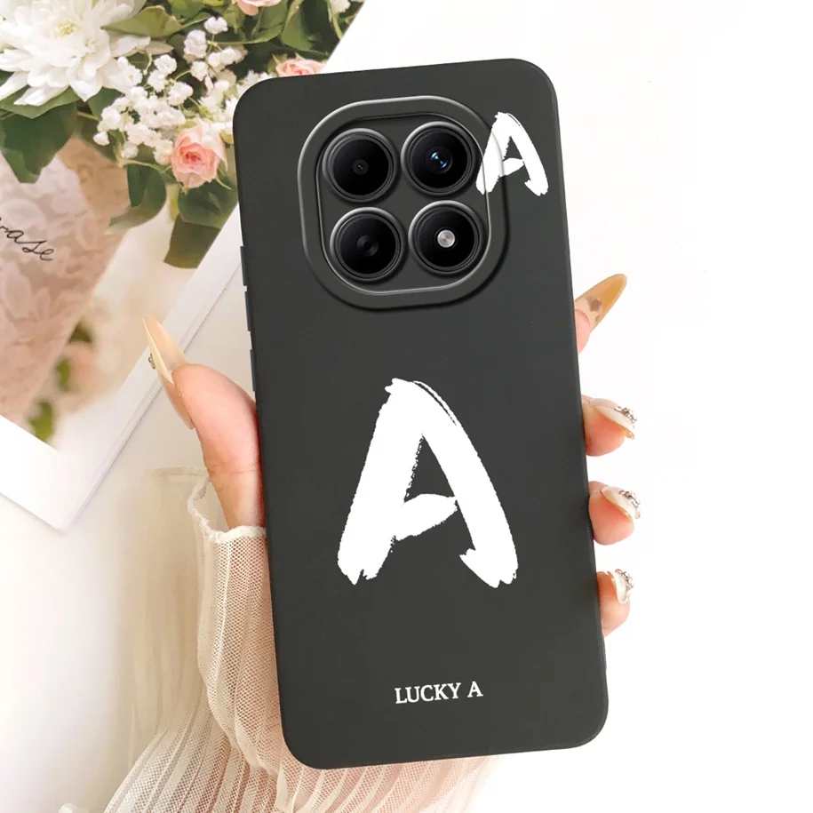 حافظة لهاتف Xiaomi Redmi Note 15 5G بأحرف أولية محظوظة غطاء حماية لعدسة السيليكون الناعمة لهاتف Redmi Note 15 Pro + Plus Funda #2