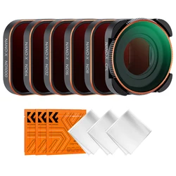 K&F Concept Filters for GOPOR HERO 9/10/11/12 6Pcs Set CPL/ND8/ND16/ND32/ND64/ND1000 HD Action Camera Lenses Filters Accessories