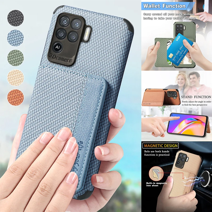 

For Oppo A11X A12 A16 A16S A32 A52 A54 A72 A74 A92 A94 Reno5 Lite 6 Pro Realme C11 C12 C21Y C25 Narzo 20 Pro Wallet Leather Case