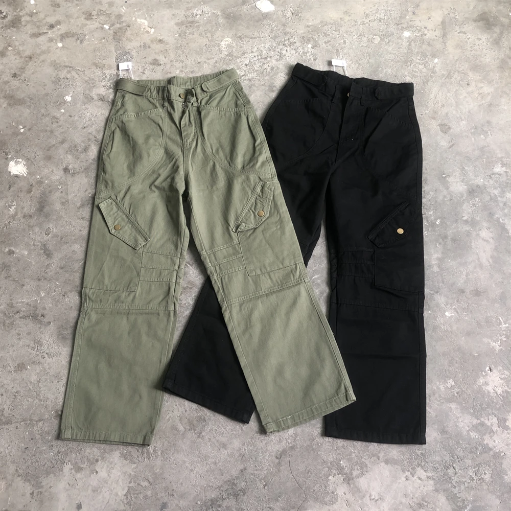 

Frog Drift Fashion Best Quality Streetwear Cargo Pants Loose Casual Clothing American Style Zipper Trousers For Men Woman