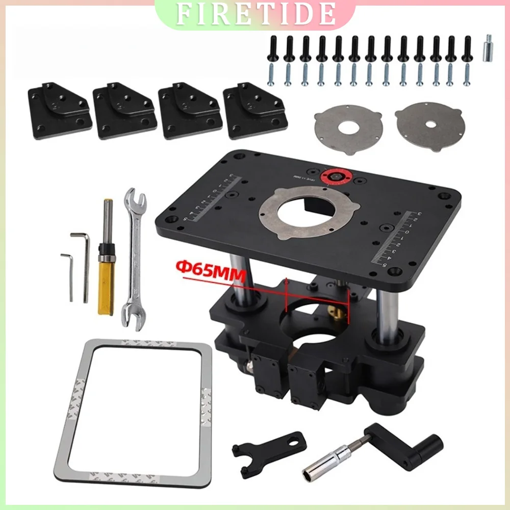 GD709 Router Table Lifting Base | Woodworking Flip Router Lift for Trimming/Chamfering/Mortising - Benchtop Router Accessory