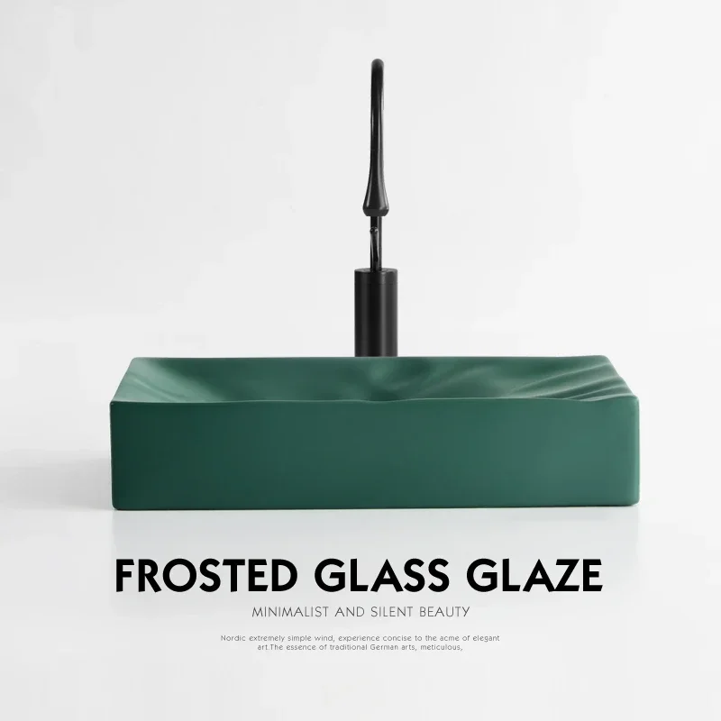 Creative single basin ceramic face wash art balcony pool