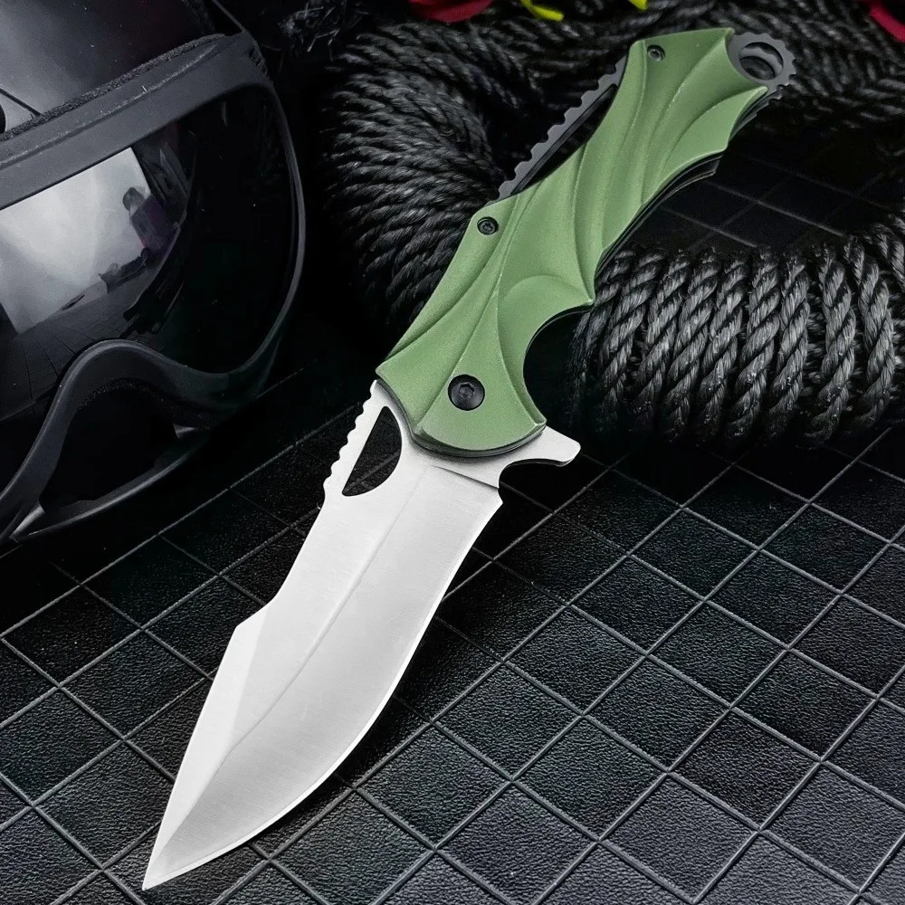 Couteau pliant de poche extérieur CJH420 de haute qualité, lame 440C, manche en aluminium, outils d'aventure EDC, couteau de coupe Portable de Camping