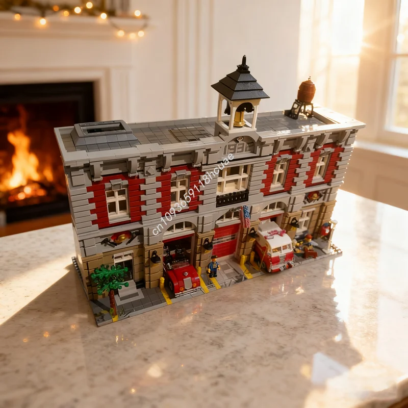 

5341 шт. MOC Grand Fire Brigade, модульная модель, строительные блоки, строительная сборка, сделай сам, креативная идея игрушки, рождественские подарки для детей