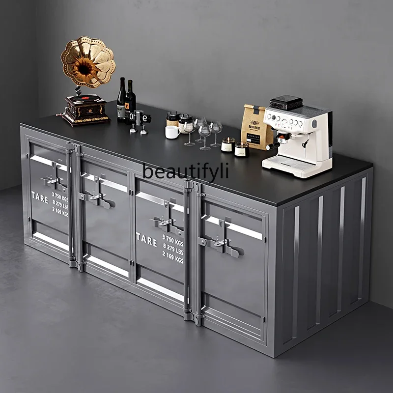 

Industrial Style Container Bar Sideboard Restaurant Hotel Meal Preparation Tea Cabinet Hall Storage Cabinet