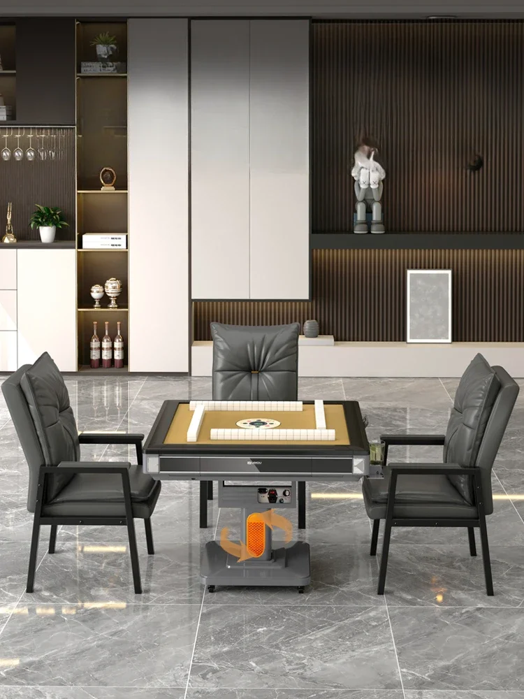 Modern Fold Dining Table Tempered Glass Brain Power Dining Room Mahjong Table Study Relax  Home Furniture