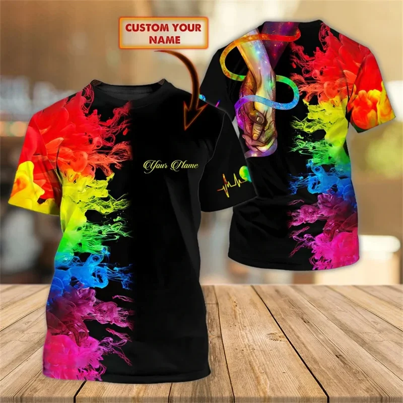 3D Cool LGBT Rainbow T-shirt Men Women Summer Loose Comfort Streetwear Short Sleeves O-neck Tee Tops LGBT Rainbow Liker Clothing