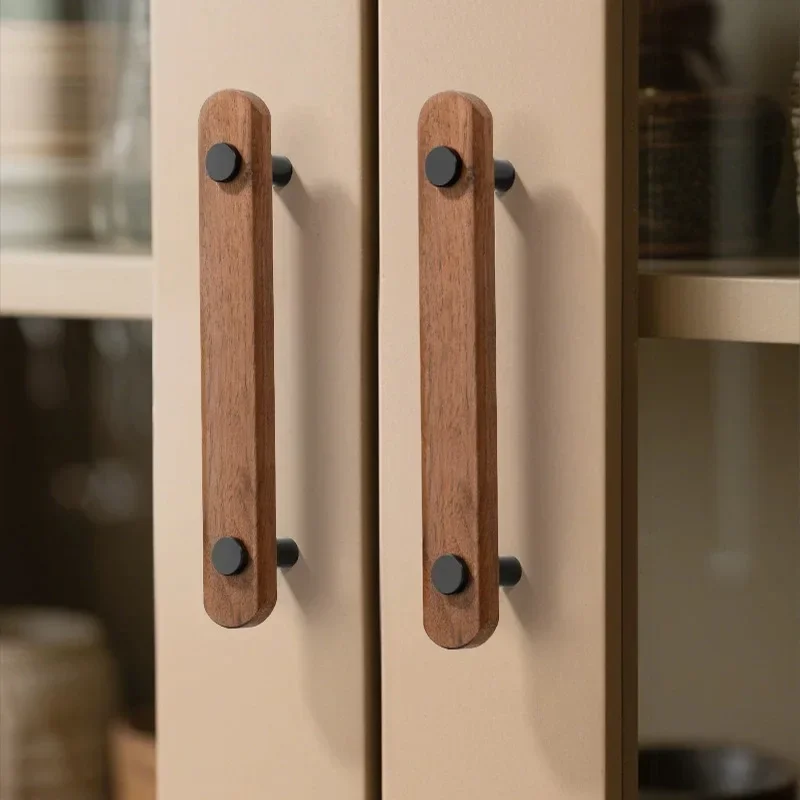 Door Drawer Furniture Kitchen Beech Wood Solid Zinc Alloy HandlesDrawer Cabinet Furniture Kitchen Handles Cabinet Knob