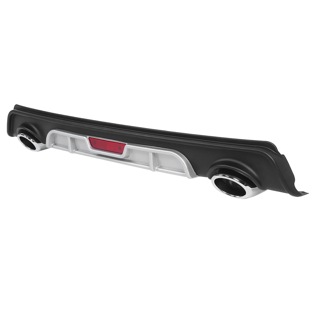 

Rear Bumper Lip 2-Outlet Dual Color Diffuser with Reflective Strip - Fit for Toyota Vios 14-16, Stylish Exterior Accessory