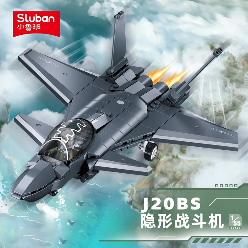 NEW 169PCS Air Force J20 Stealth Fighter Jet Model Building Blocks Sets Educational Toys for Children