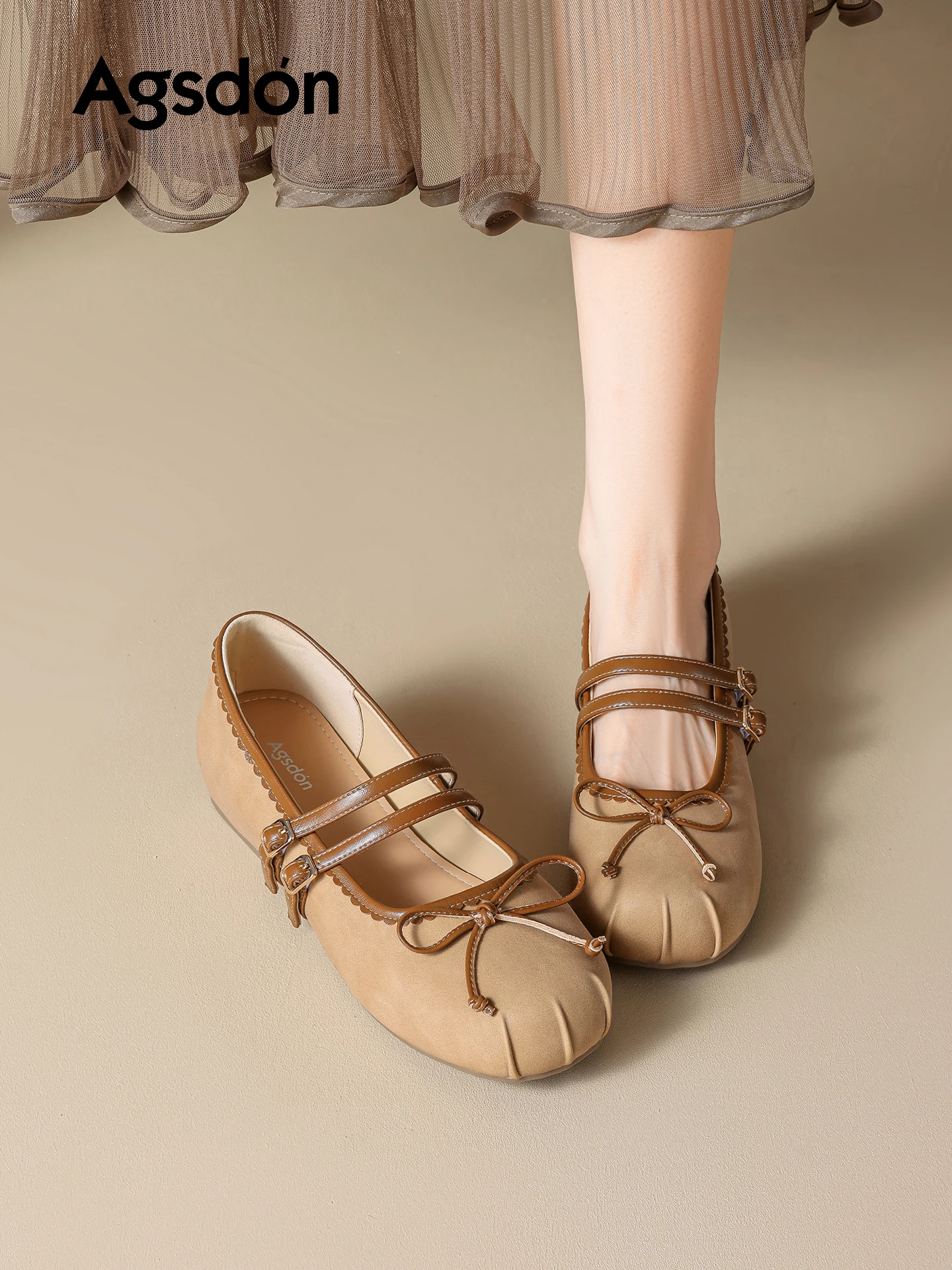 Agsdon Ballet Mary Jane Women's Shoes Summer 2026 New Style Ultra Fire Single Shoes Absolutely Beautiful Not Tired Foot Light...