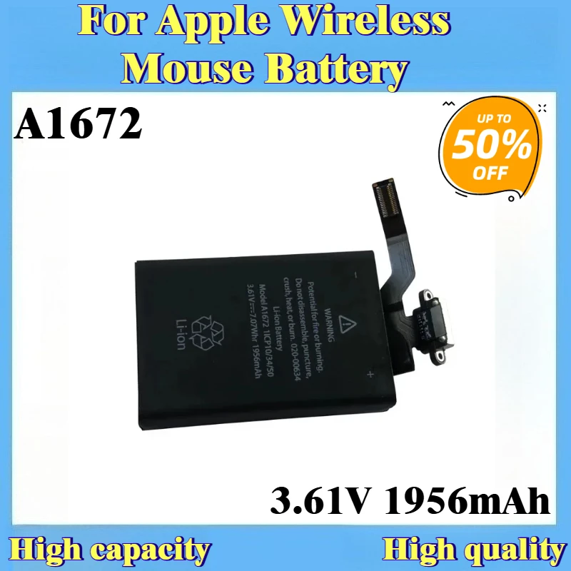 

Brand New High Quality 3.61V 1956mAh A1672 020-00634(020-00633) Wireless Mouse Battery for Apple Magic Mouse 2