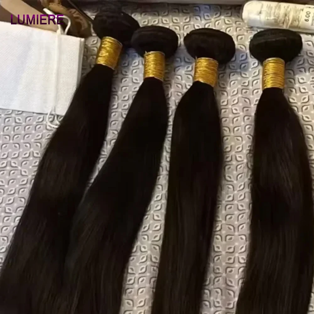 18A Bone Straight Human Hair Bundles Soft 100% Raw Virgin Hair Extensions for Women Hair Weave…
