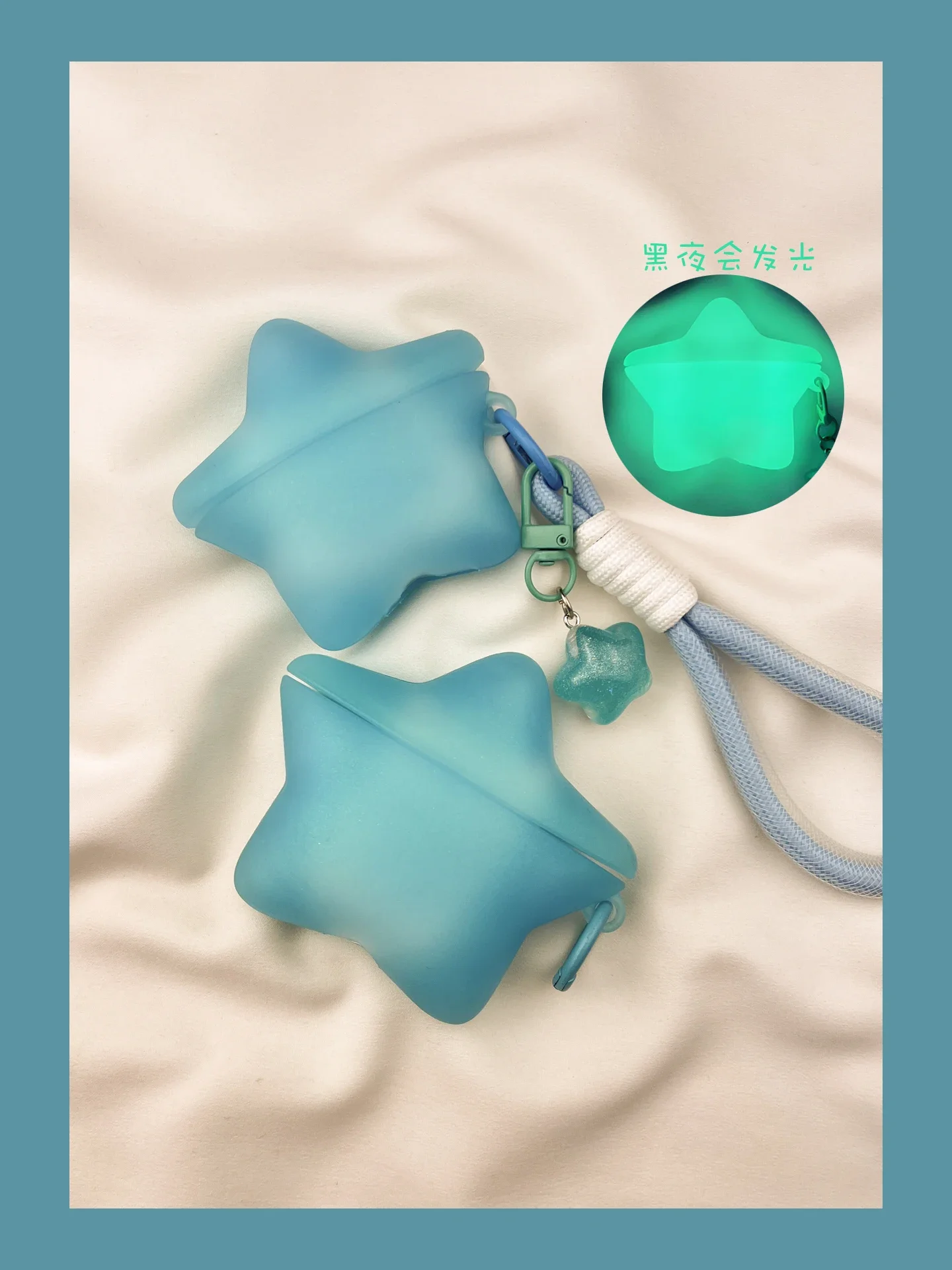 Glow in Dark Star Silicone Earphone Case Luminous Pendant Lanyard Anti-drop Protector 2025 for AirPods Pro 3 2/1/Pro4/3/2 Cover