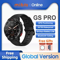 Reloj inteligente mibro GS pro posicionamiento GPS altímetro mide 1,43 pulgadas amoled pantalla de alta definición 5atm impermeable AOD llamada Bluetooth 460 Mah batería reloj inteligente masculino femenino