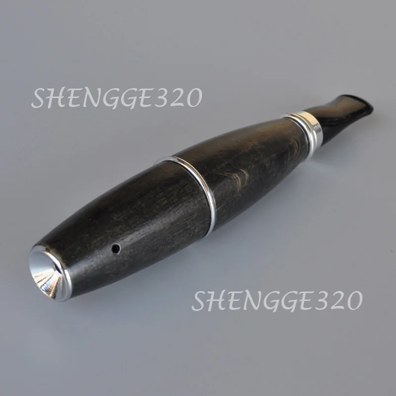 أنبوب تبغ خشبي من خشب الزان على شكل طوربيد، محمول للاستخدام في الهواء الطلق