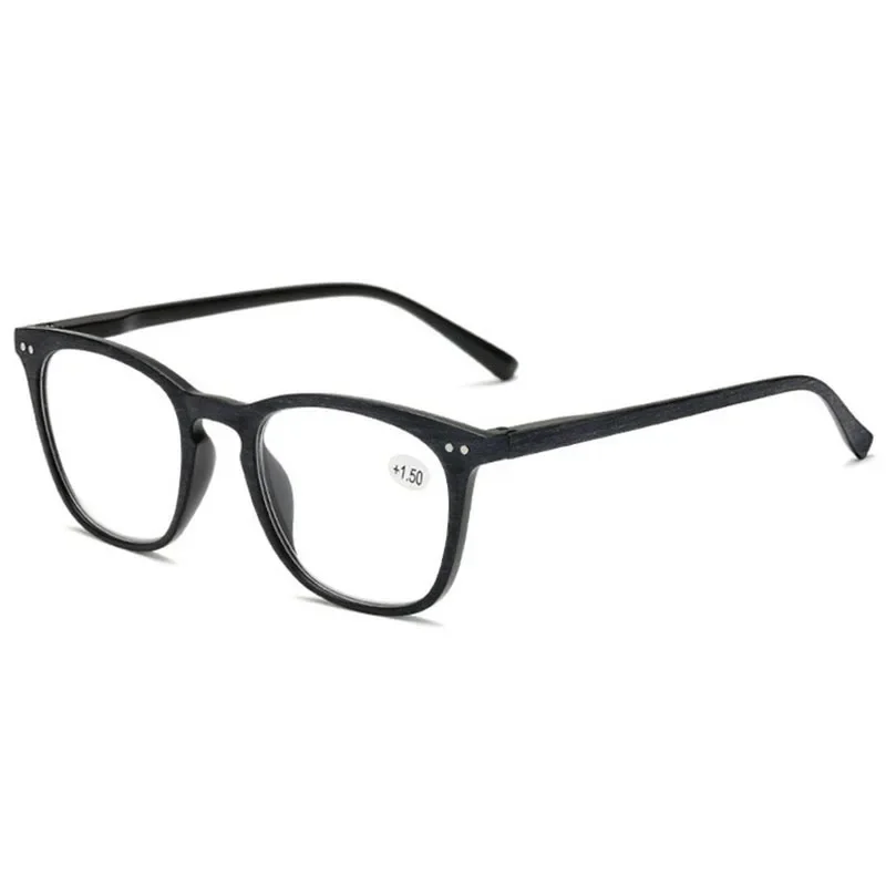 Square Wood Grain Presbyopia Glasses Men\'s Imitation Wooden Reading Glasses 1.0 To 4.0 Retro Hyperopia Glasses for Men