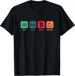 Eat Sleep Hodl Repeat Bitcoin Cryptocurrency Trading Crypto T-Shirt