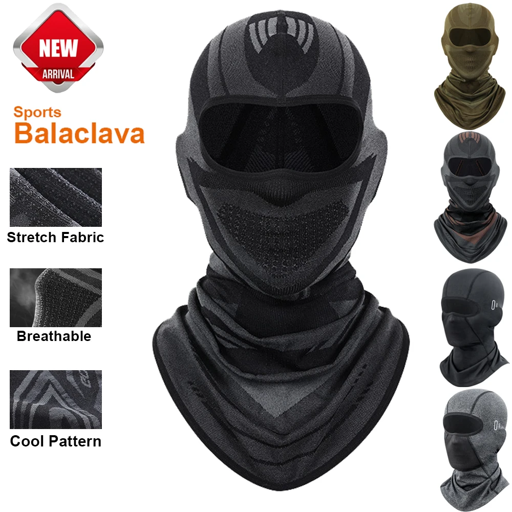 Breathable Headgear Balaclava Motorcycle Biycle Windproof Sunscreen Cycling Sports Full Face Mask Soft Headgear for Men Women