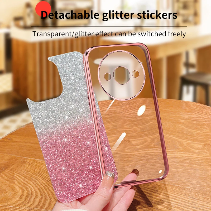 6D Plating Glitter Case for Xiaomi Redmi A3 Luxury Soft Silicone Protection Full Camera Cute Phone Cover XiaomiRedmiA3 Coque