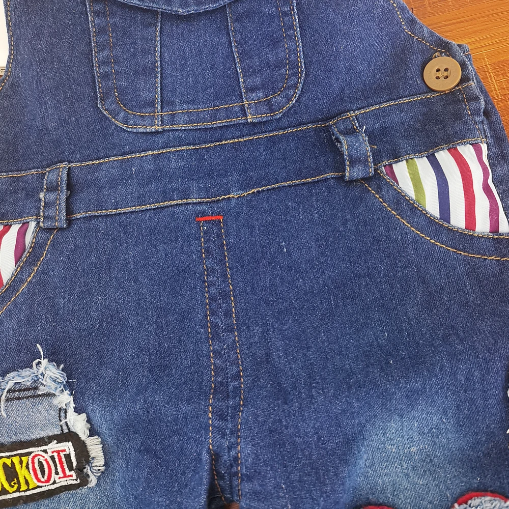 IENENS Toddler Baby Overalls Boys Long Pants Cartoon Denim Dungarees Kids Girl Jeans Jumpsuit Clothes Infant Bottoms 0-3Y