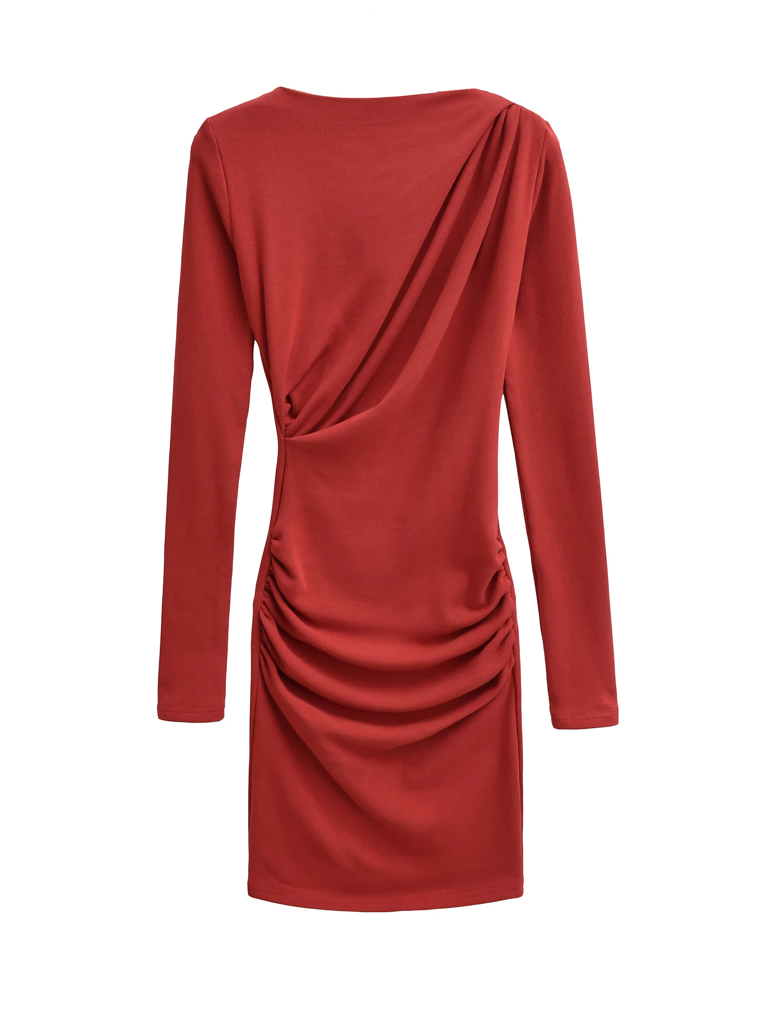 

Американское женское платье с длинным рукавом, на флисовой подкладке, плиссированное, А-силуэт, облегающее, повседневное, для женщин