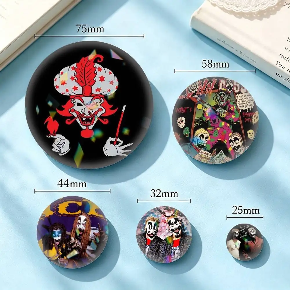 Insane Clown Posse ICP Hip Hop 25 32 44 58 75mm Badges Personalized Round Brooches Pins Accessory Gift