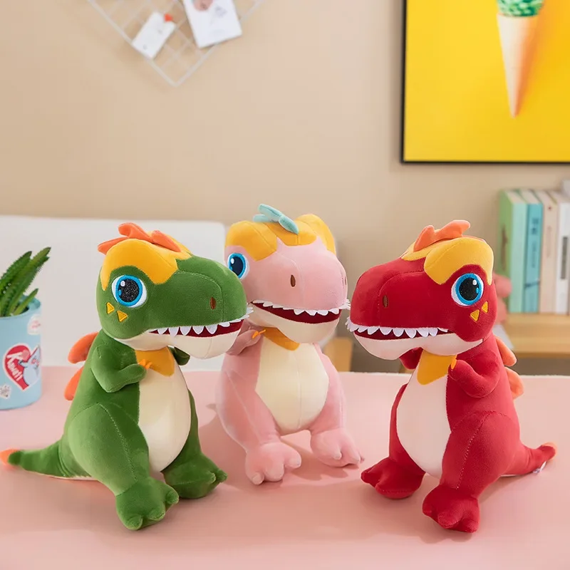 Kawaii Cartoon Dinosaurus Knuffels Kussen Hobby 'S Enorme Tyrannosaurus Rex Pluche Poppen Knuffels Voor Kinderen Jongens Speelgoed Geschenken