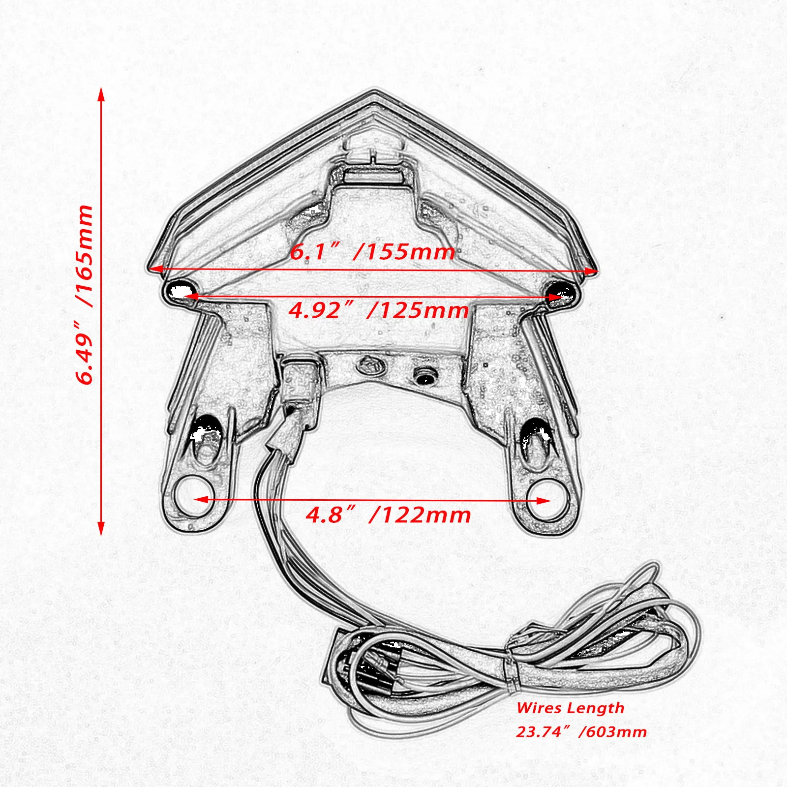 Motorcycle LED Taillight Rear Brake Turn Signal Integrated Tail Lights For KAWASAKI Z125/Pro 2013-2022 Z800 ZX6R NINJA 2013-2016