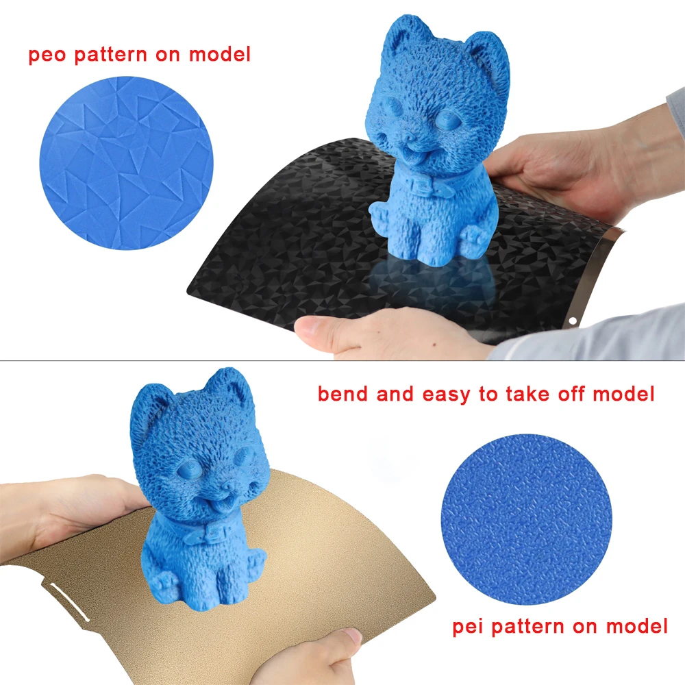 Double Side Heatbed PEO+pei 310x310 235x235 220x220 Flexible pei sheet ender 3 magnetic bed 3D Printer Parts Hot Bed build plate