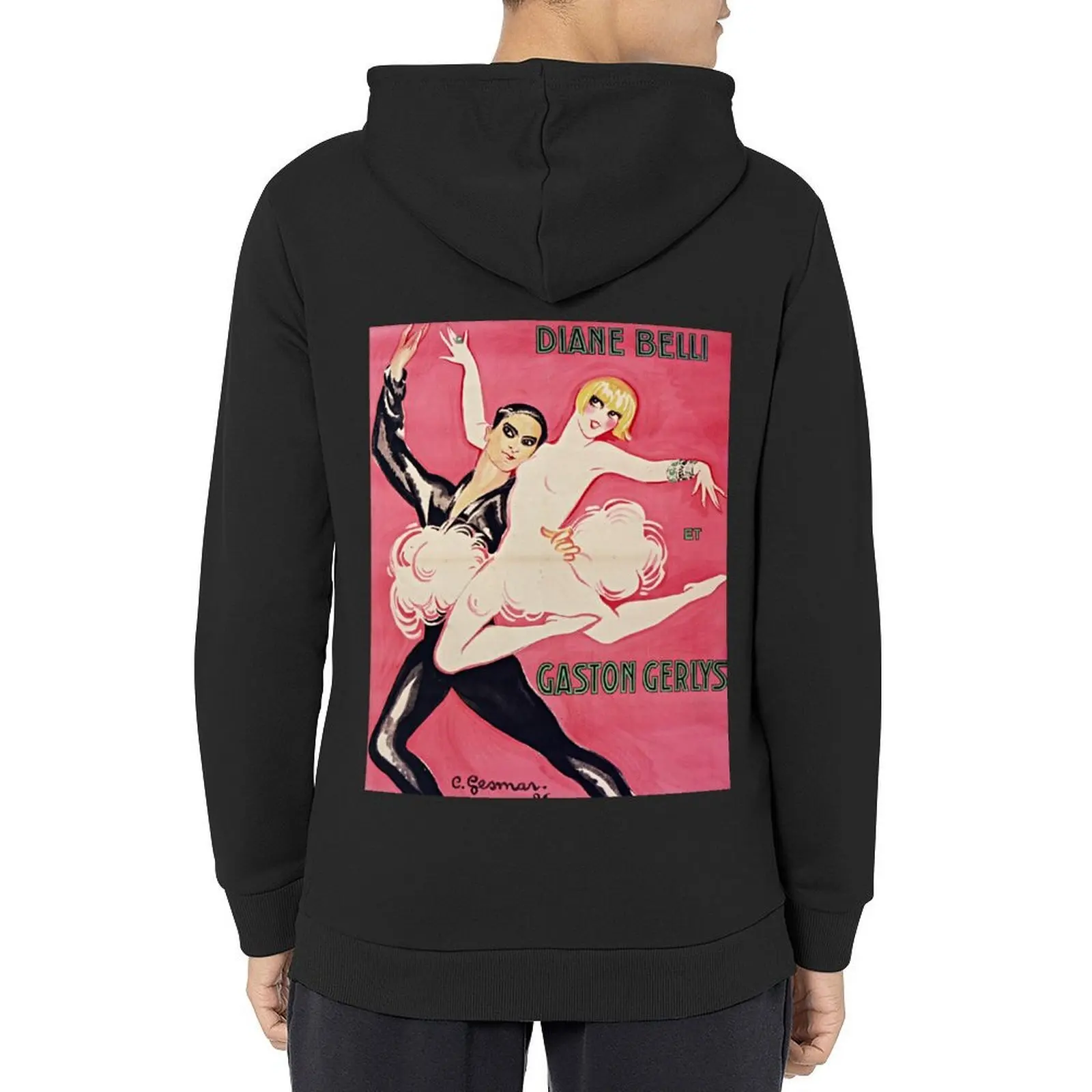 

Poster for performance by Diane Belli and Gaston Gerlys from 1926 Hoodie blouse mens hoodie