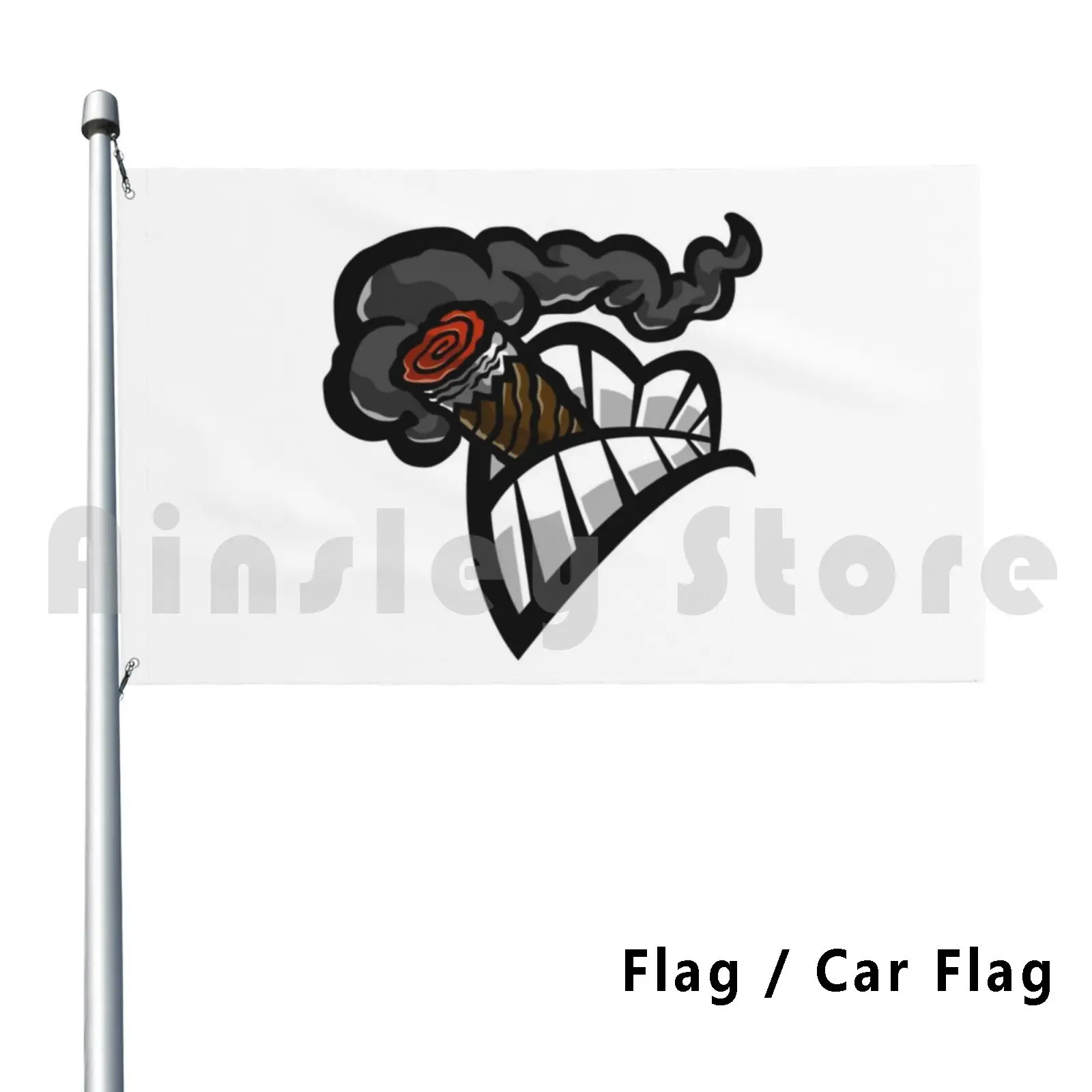 Mouth Cigar Cigarette Smoke Smoke Flag Car Flag Funny Mouth Cigar Dialect Cigarette Smoke Smoker Smoking