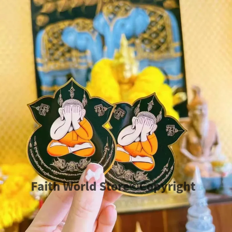 

FREE SHIP 2P 2024 Buddhism HOME CAR buddha Amulet Mobile phone sticker exorcise evil spirit Bless safe Bring good luck talisman