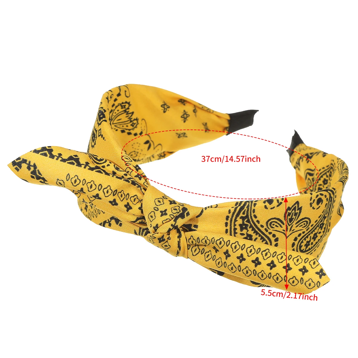 AWAYTR البوهيمي الكاجو معقود رباط شعر المنسوجة المشارب الفتيات الشعر هوب واسعة حافة عقال إكسسوارات الشعر مهرجان هيرباند