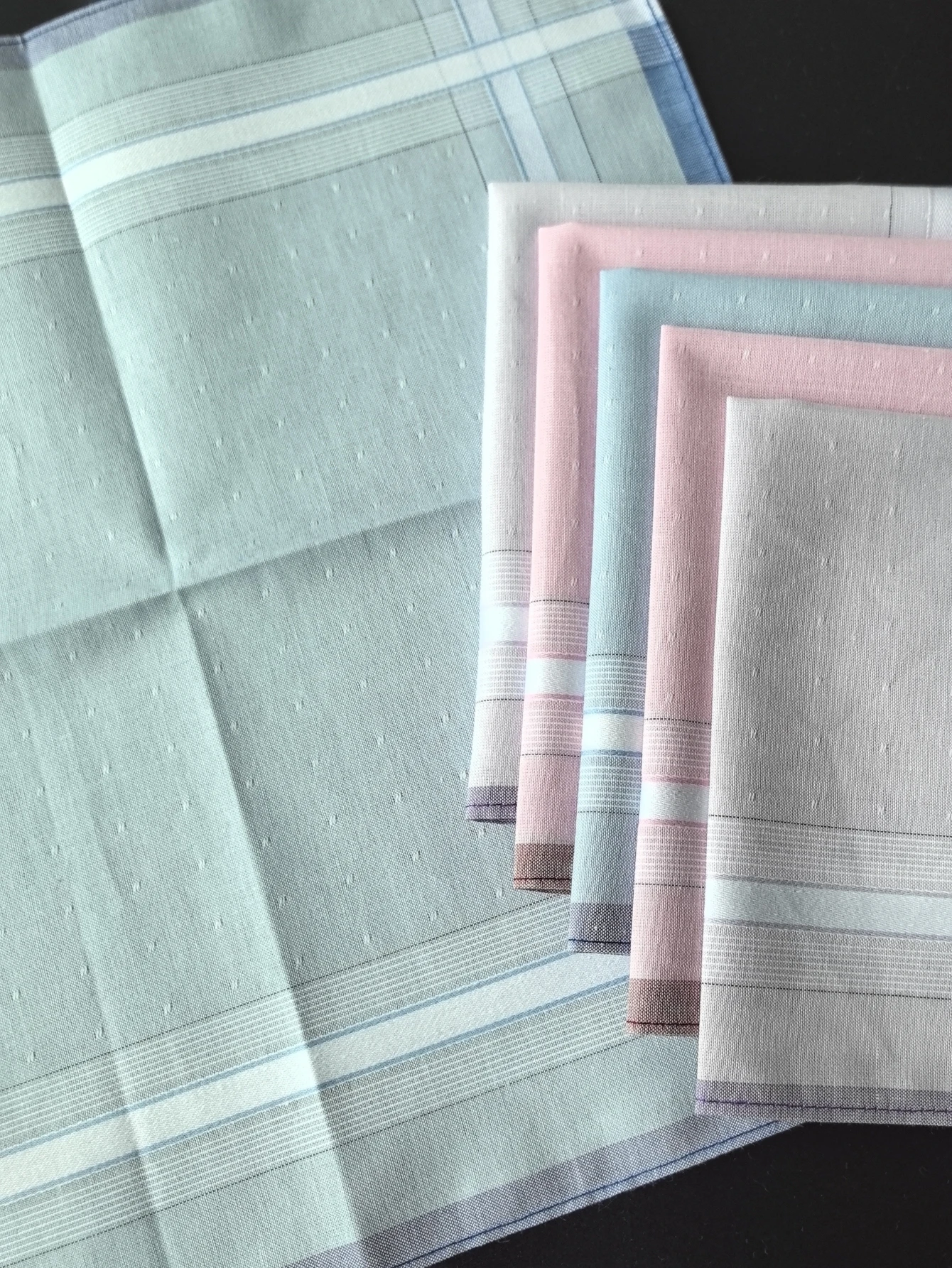 29CM/11.4-inci saputangan mini katun jacquard universal modis dan dekorasi elegan 6PCS, versi tipis