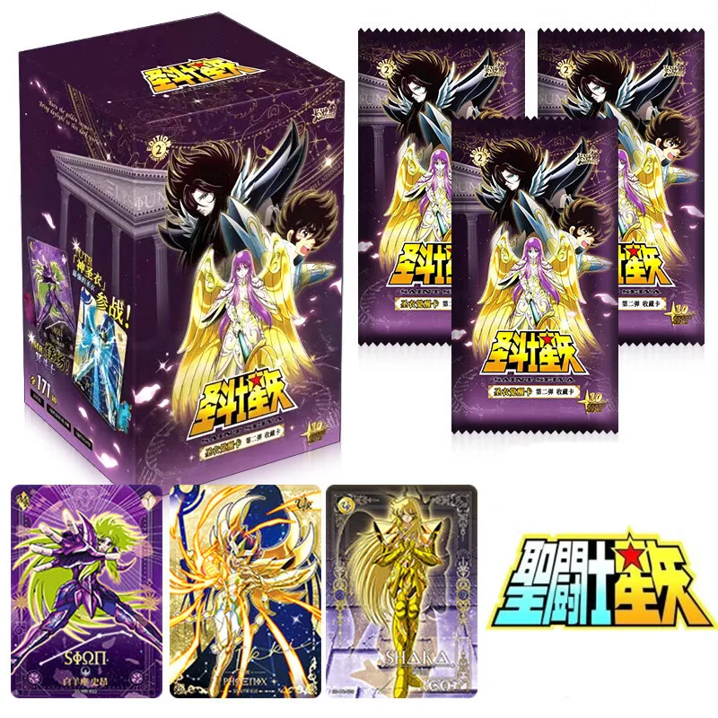 KAYOU Saint Seiya Card Awakening Collection Gold Rare Anime Kids Toy Game Pope Poseidon Athena Children Gift