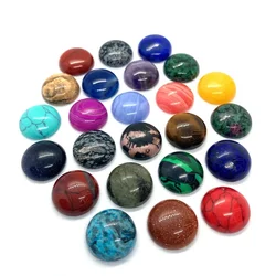 Cabochon Beads Natural Stone Malachite Glitterstone No Hole Round Cabochon Beads Fit DIY Pendants Rings Earring Bracelet Jewelry