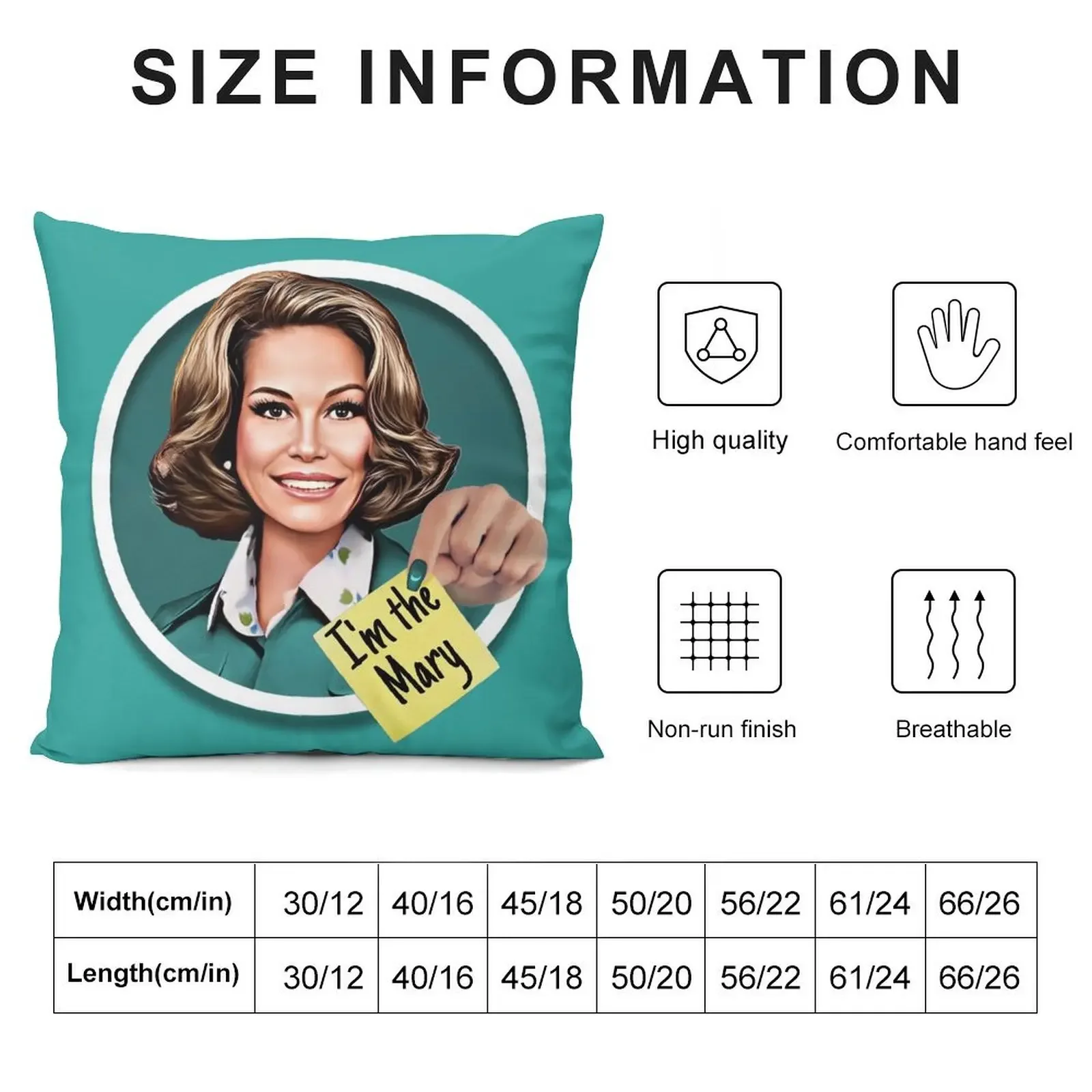 Mary Tyler Moore- I'm the Mary Throw Pillow Pillowcase Cushion Pillowcase ornamental pillows pillow