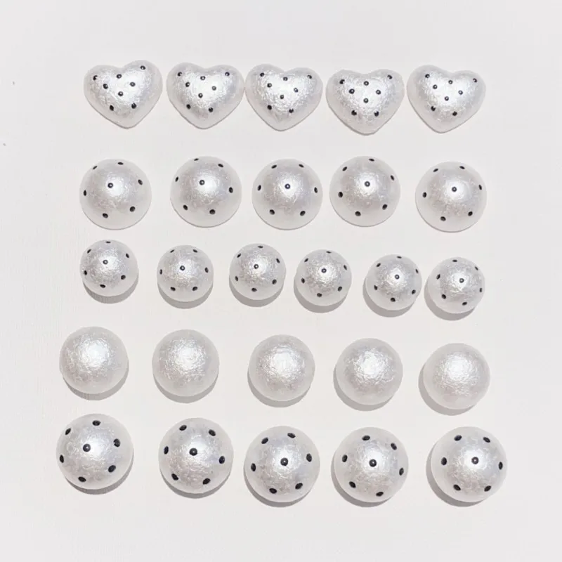 20pcs Love Heart Flat Back Resin Cabochons Acrylic Dot Patch Diy Phone Case Hair Clip Jewelry Decoration Crafts Accessories