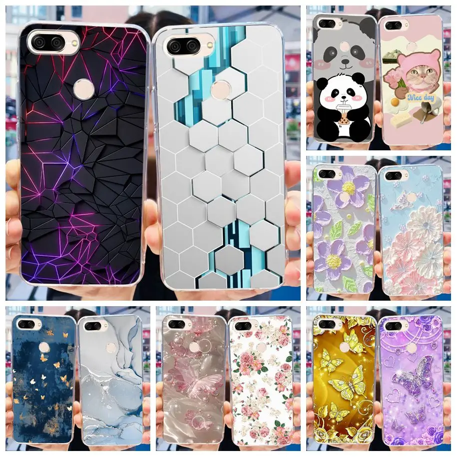 For Asus Zenfone Max Plus ZB570TL Case Luxury Marble Flower Transparent Soft Silicone Cover For ZenFone Max Plus M1 X018D Bumper