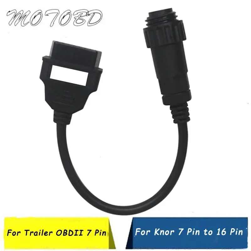 

OBD2 For Knoor 7pin to 16Pin Converter OBDII Cable for diesel Truck for Knorr for Wabco for Trailer 7 Pin OBDII Connect Cable