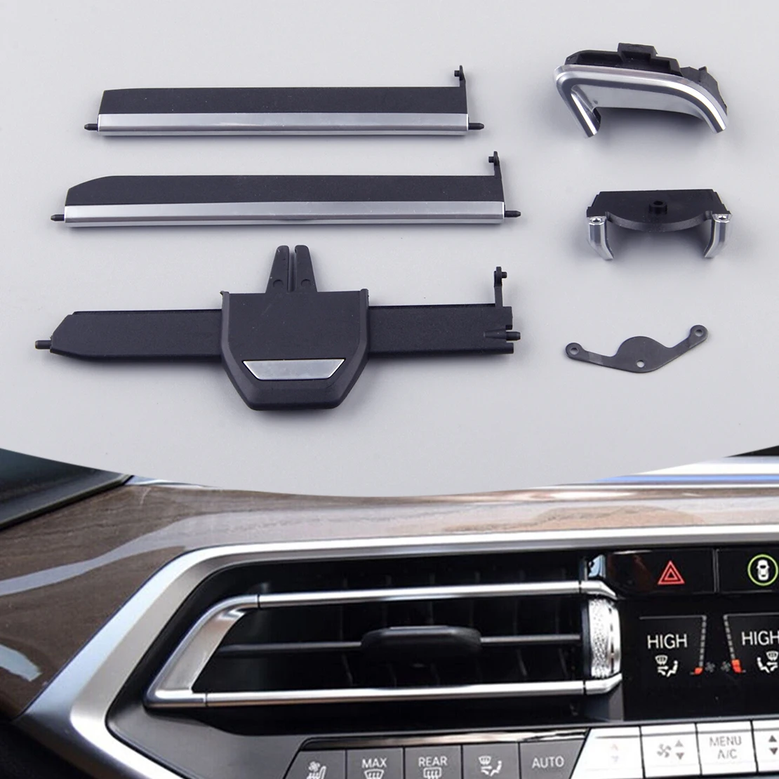 

64119458541 64119458543 Center Left A/C Vent Grill Outlet Clip Repair Kit ABS Fit for BMW G05 X5 G06 X6 G07 X7 2020 2021