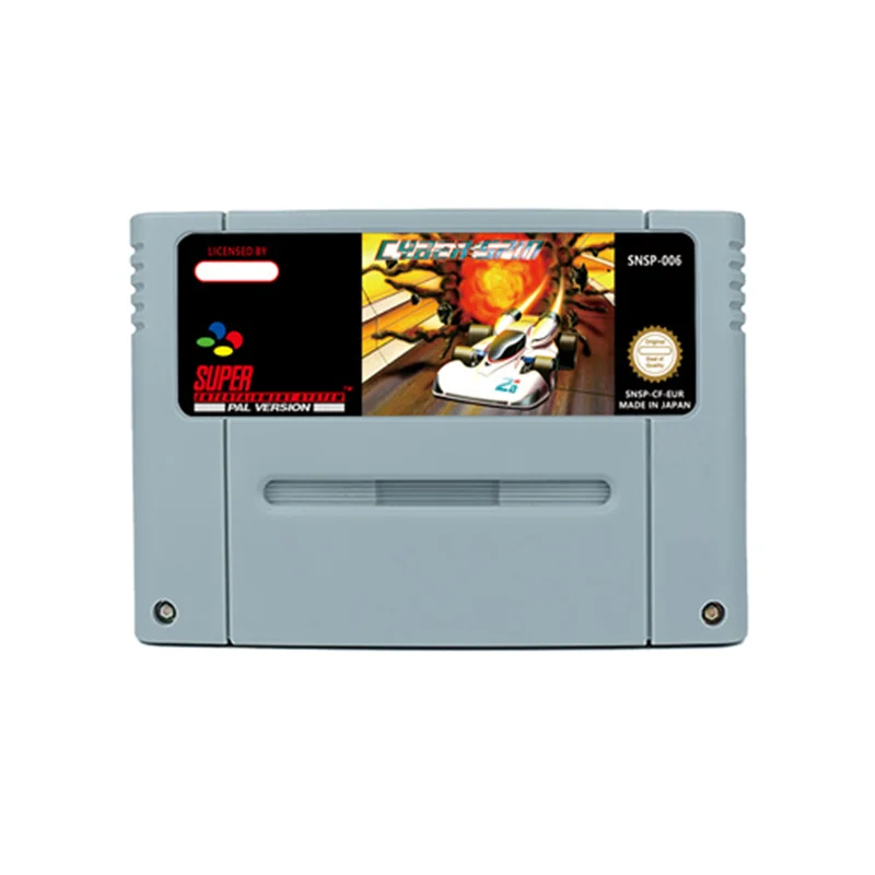 لعبة Cyber Spin Action لـ SNES USA EUR 16 BitRetro Cart هدية للأطفال