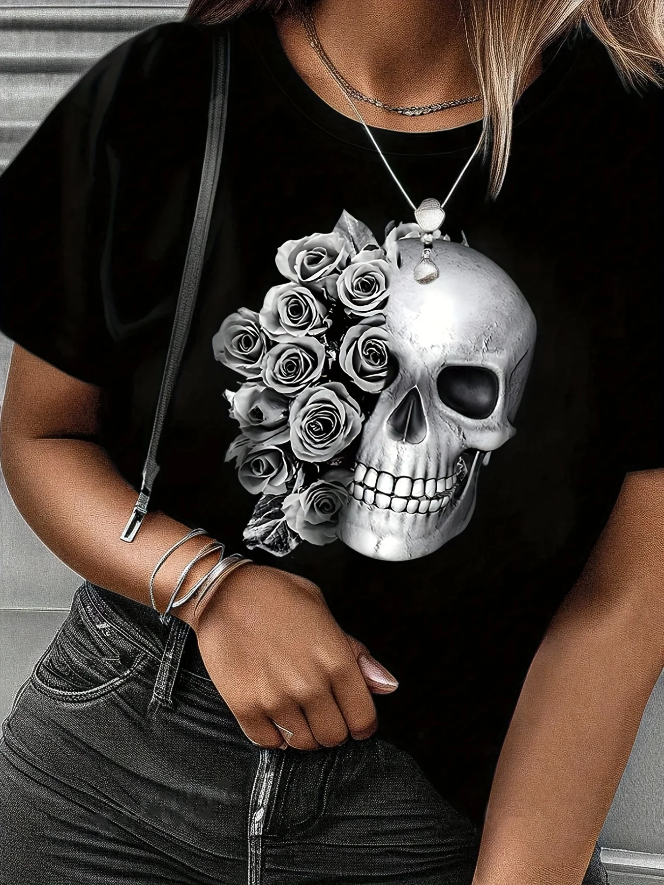 Black Casual T-Shir…