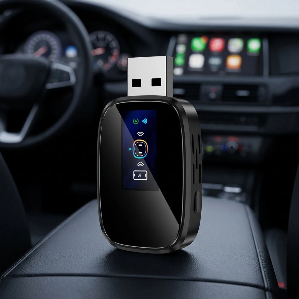 Display-Enabled Adapter for Dual Protocol Support: For Android Auto and For CarPlay in Automotive Applications