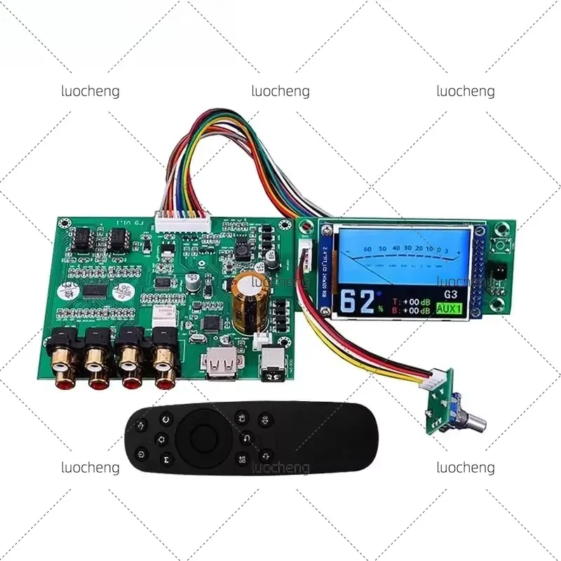 For Preamplifier Board Display Hifi High End Bluetooth 5.3 USB Player PCM5102 Independent Decoding With Remote Control Preamp